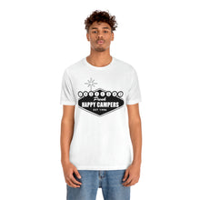 Load image into Gallery viewer, Happy Campers Las Vegas Logo Black and White Ink T Shirt