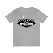 Load image into Gallery viewer, Happy Campers Las Vegas Logo Black and White Ink T Shirt