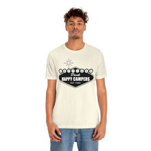 Load image into Gallery viewer, Happy Campers Las Vegas Logo Black and White Ink T Shirt