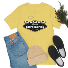 Load image into Gallery viewer, Happy Campers Las Vegas Logo Black and White Ink T Shirt
