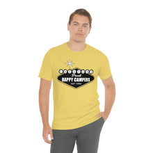Load image into Gallery viewer, Happy Campers Las Vegas Logo Black and White Ink T Shirt