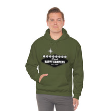 Load image into Gallery viewer, Happy Campers Vegas Sign Logo Black and White Ink Hoodie