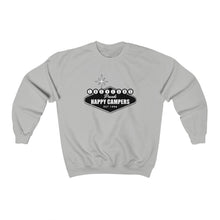 Load image into Gallery viewer, Happy Campers Vegas Sign Logo Black and White Ink Sweatshirt