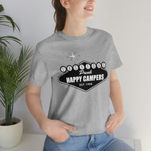 Load image into Gallery viewer, Happy Campers Las Vegas Logo Black and White Ink T Shirt