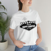 Load image into Gallery viewer, Happy Campers Las Vegas Logo Black and White Ink T Shirt