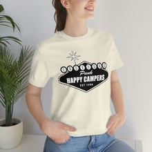 Load image into Gallery viewer, Happy Campers Las Vegas Logo Black and White Ink T Shirt