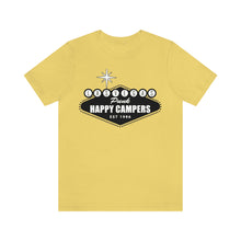 Load image into Gallery viewer, Happy Campers Las Vegas Logo Black and White Ink T Shirt