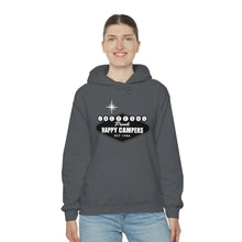Load image into Gallery viewer, Happy Campers Vegas Sign Logo Black and White Ink Hoodie