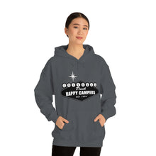 Load image into Gallery viewer, Happy Campers Vegas Sign Logo Black and White Ink Hoodie