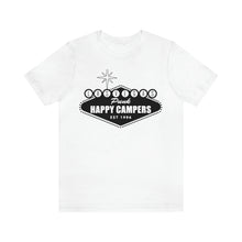 Load image into Gallery viewer, Happy Campers Las Vegas Logo Black and White Ink T Shirt