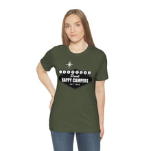Load image into Gallery viewer, Happy Campers Las Vegas Logo Black and White Ink T Shirt