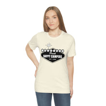 Load image into Gallery viewer, Happy Campers Las Vegas Logo Black and White Ink T Shirt