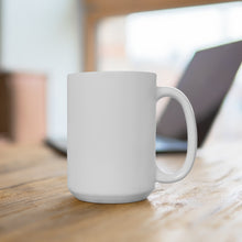 Load image into Gallery viewer, Coffee Mug with Happy Campers Vegas Sign Logo
