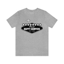 Load image into Gallery viewer, Happy Campers Las Vegas Logo Black and White Ink T Shirt
