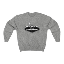 Load image into Gallery viewer, Happy Campers Vegas Sign Logo Black and White Ink Sweatshirt

